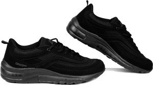 Czarne buty sportowe Kappa w sportowym stylu z płaską podeszwą
