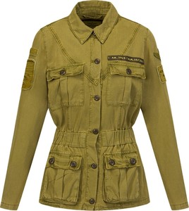 Zielona kurtka Aeronautica Militare z bawełny przejściowa