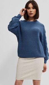 Niebieski sweter Moodo.pl w stylu casual