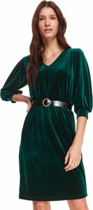 Zielona sukienka Top Secret z dekoltem w kształcie litery v w stylu casual