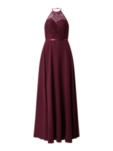 Czerwona sukienka Luxuar Fashion z szyfonu maxi