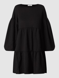 Czarna sukienka EDITED z długim rękawem w stylu casual mini