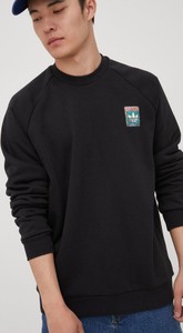 Czarna bluza Adidas Originals w sportowym stylu z dzianiny