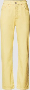 Żółte jeansy Levis z bawełny w street stylu