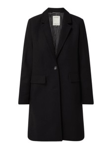 Czarny płaszcz Esprit z wełny w stylu casual