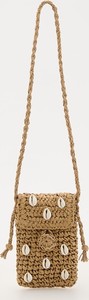 Reserved - Pleciona torebka z muszelkami - kremowy