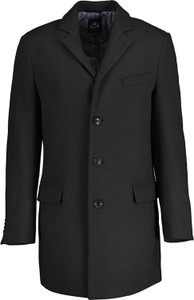 Czarna kurtka Lerros długa z wełny w stylu casual