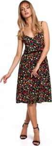 Sukienka MOE midi z dekoltem w kształcie litery v na ramiączkach