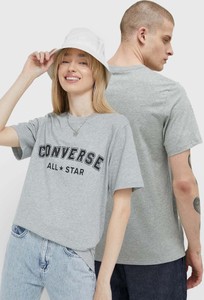 T-shirt Converse z krótkim rękawem z nadrukiem z okrągłym dekoltem