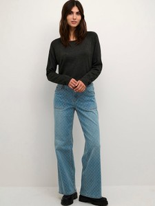 Niebieskie jeansy Culture z bawełny