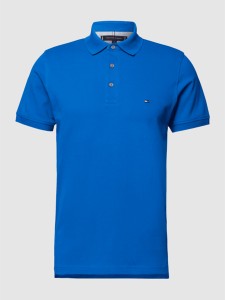 Niebieska koszulka polo Tommy Hilfiger w stylu casual z bawełny