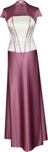 Różowa sukienka Fokus maxi rozkloszowana