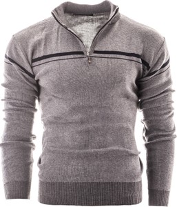 Sweter Risardi z bawełny ze stójką w stylu casual