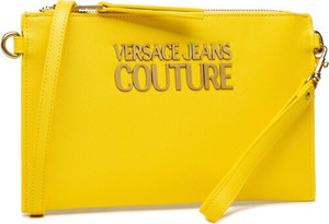Żółta torebka Versace Jeans matowa na ramię średnia