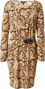 Sukienka Ralph Lauren z długim rękawem z okrągłym dekoltem prosta