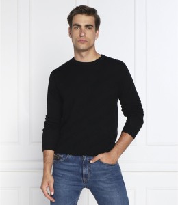 Czarny sweter Karl Lagerfeld z wełny w stylu casual