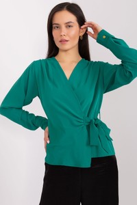 Zielona bluzka 5.10.15 z dekoltem w kształcie litery v