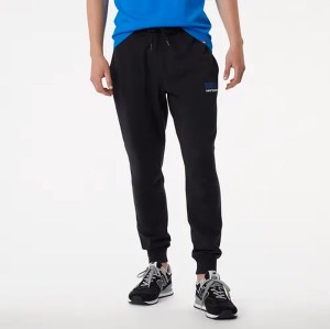 Czarne spodnie sportowe New Balance w sportowym stylu z dresówki