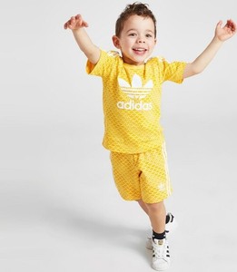 Żółty komplet dziecięcy Adidas