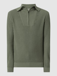 Zielony sweter S.Oliver w stylu casual ze stójką