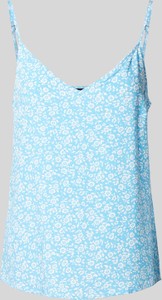 Niebieska bluzka Vero Moda w stylu casual na ramiączkach z dekoltem w kształcie litery v