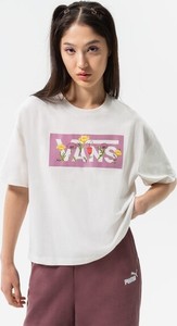 T-shirt Vans w młodzieżowym stylu z okrągłym dekoltem