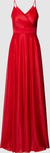 Sukienka Troyden Collection z dekoltem w kształcie litery v na ramiączkach maxi