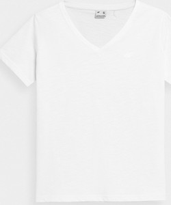 T-shirt 4F w stylu casual z dekoltem w kształcie litery v