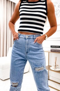Niebieskie jeansy Olika z jeansu w stylu casual