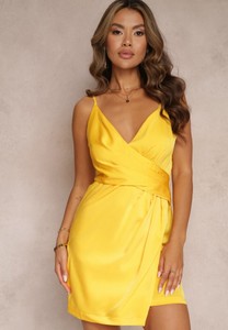 Żółta sukienka Renee dopasowana