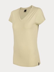 T-shirt Outhorn z krótkim rękawem w stylu casual z dekoltem w kształcie litery v