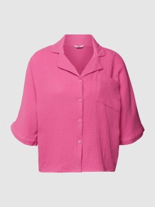 Różowa koszula Only w stylu casual z bawełny