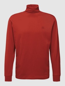 Czerwony sweter Lerros z bawełny z golfem w stylu casual