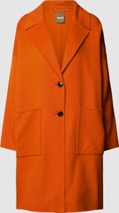 Pomarańczowy płaszcz Hugo Boss z bawełny oversize