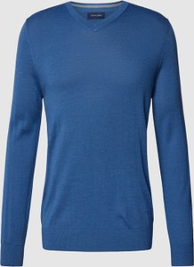 Niebieski sweter Christian Berg z wełny w stylu casual
