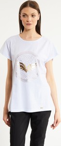 T-shirt Monnari z okrągłym dekoltem z krótkim rękawem z bawełny