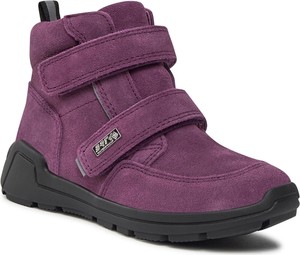 Fioletowe buty dziecięce zimowe Bartek na rzepy