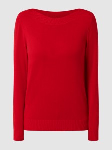 Czerwony sweter S.Oliver w stylu casual z bawełny