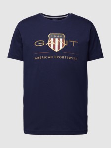 T-shirt Gant w młodzieżowym stylu z krótkim rękawem