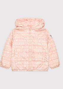 Różowa kurtka dziecięca Guess dla dziewczynek