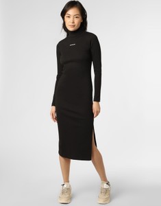 Czarna sukienka Calvin Klein w stylu casual z długim rękawem