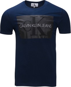 Niebieski t-shirt Calvin Klein z krótkim rękawem