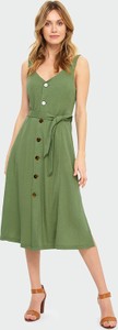 Zielona sukienka Greenpoint midi z dekoltem w kształcie litery v