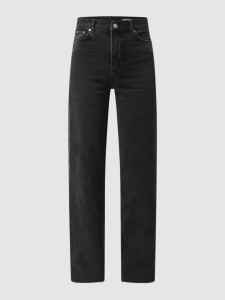 Czarne jeansy Review w street stylu z bawełny