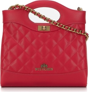Czerwona torebka Wittchen pikowana w stylu glamour