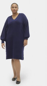 Granatowa sukienka Vero Moda prosta w stylu casual mini
