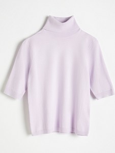 Fioletowa bluzka Reserved w stylu casual z długim rękawem