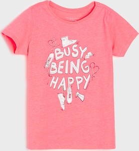 Różowa bluzka dziecięca Sinsay dla dziewczynek