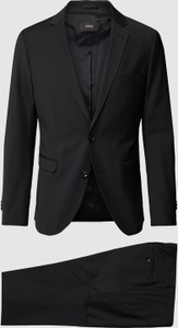 Czarny garnitur Cinque z wełny