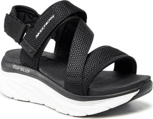 Czarne sandały Skechers w stylu casual z klamrami